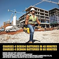 Vista 5 de DEWALT 20V MAX Cargador de 4 puertos de carga rápida (DCB104)