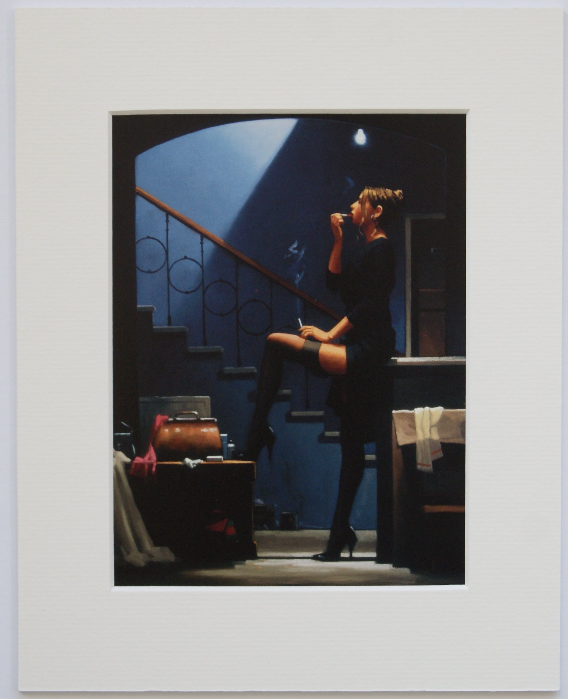 Keats Gallery Lightly Textured Antique White Mount Dancer For Money By Jack Vettriano Mounted Art Print Picture (10" X 8" - 25Cm X 20Cm) Unframed