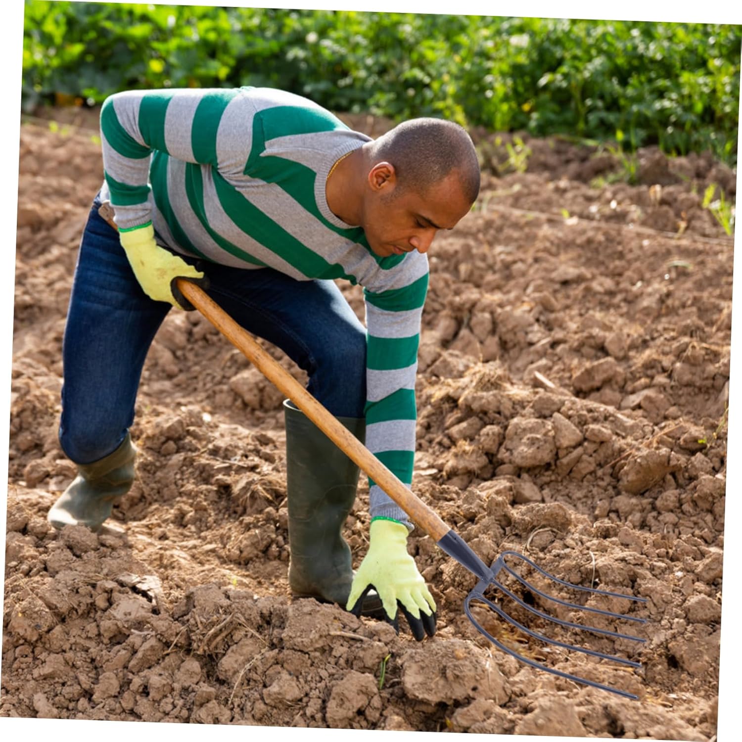 Gardening Fork Farm Fork for Horse Manure Versatile Mulching Tool Heavy Duty Agricultural Implement