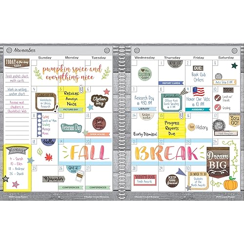 Miniatura 3 de Teacher Created Resources Home Sweet Classroom - Planificador de lecciones de 8.5 x 11 pulgadas