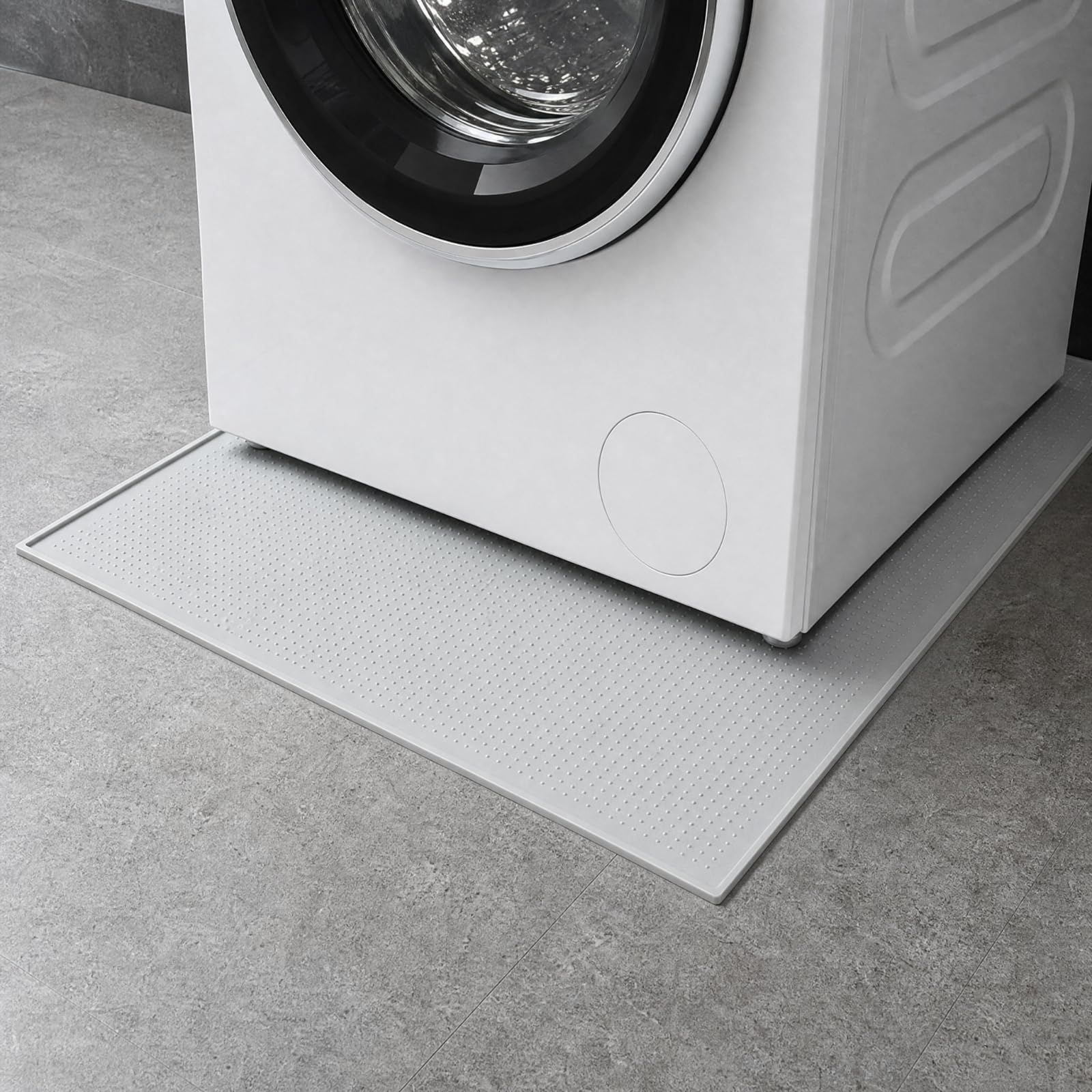 predolo Alfombrilla Rectangular con Bor Antivibración Antivibratorio para Hogar, Gris Granulado