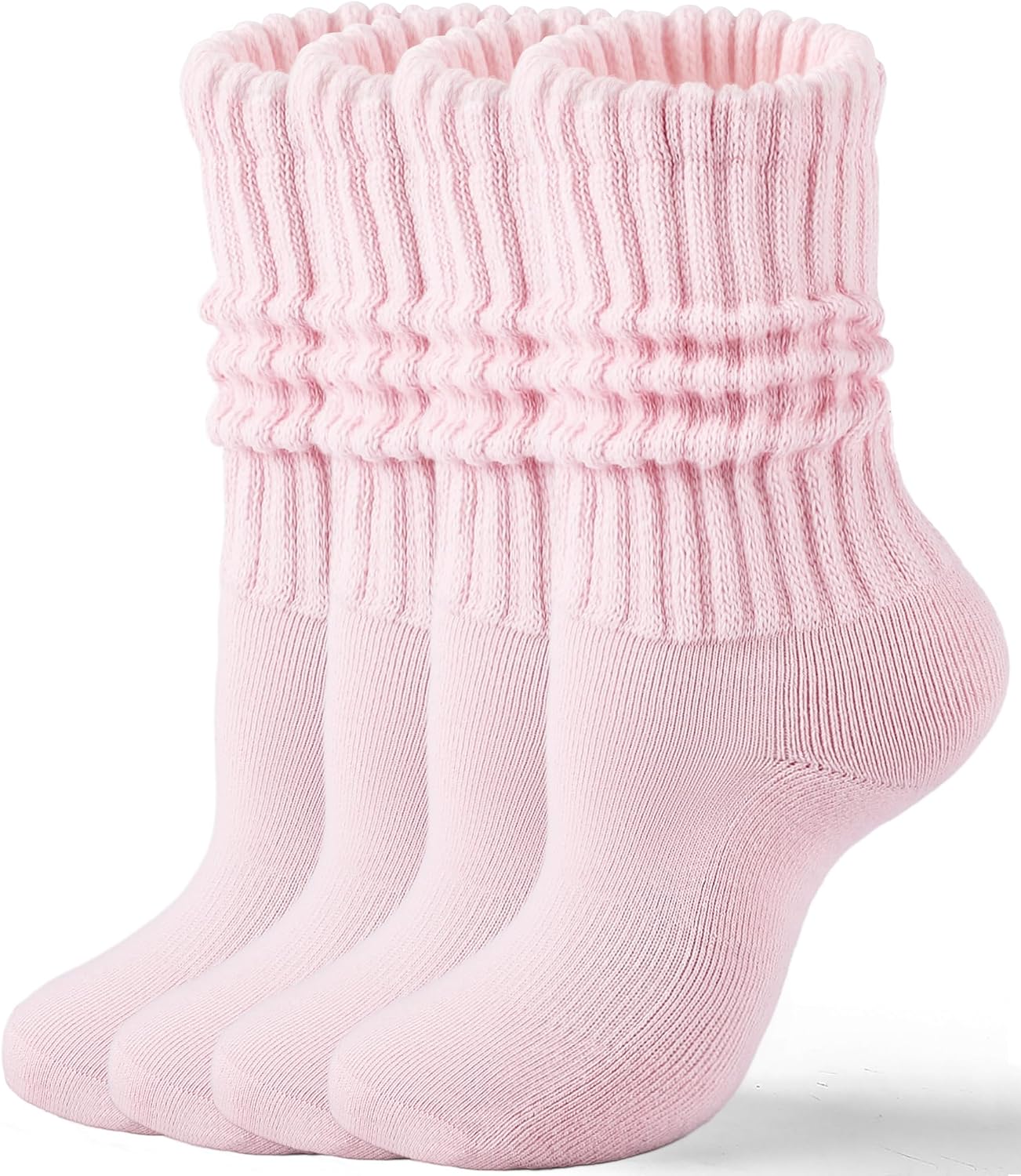 HONGTEYA Crew Socks for Women Cozy Cotton Slouchy Athletic Socks Slouch Boot Calf Workout Socks Size 5-11