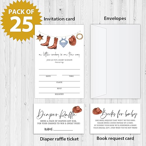 Miniatura 7 de Tarjetas de invitación para baby shower con sobres, boletos para rifas de pañales, juego de 100 piezas para bebé, fiesta de revelación de género
