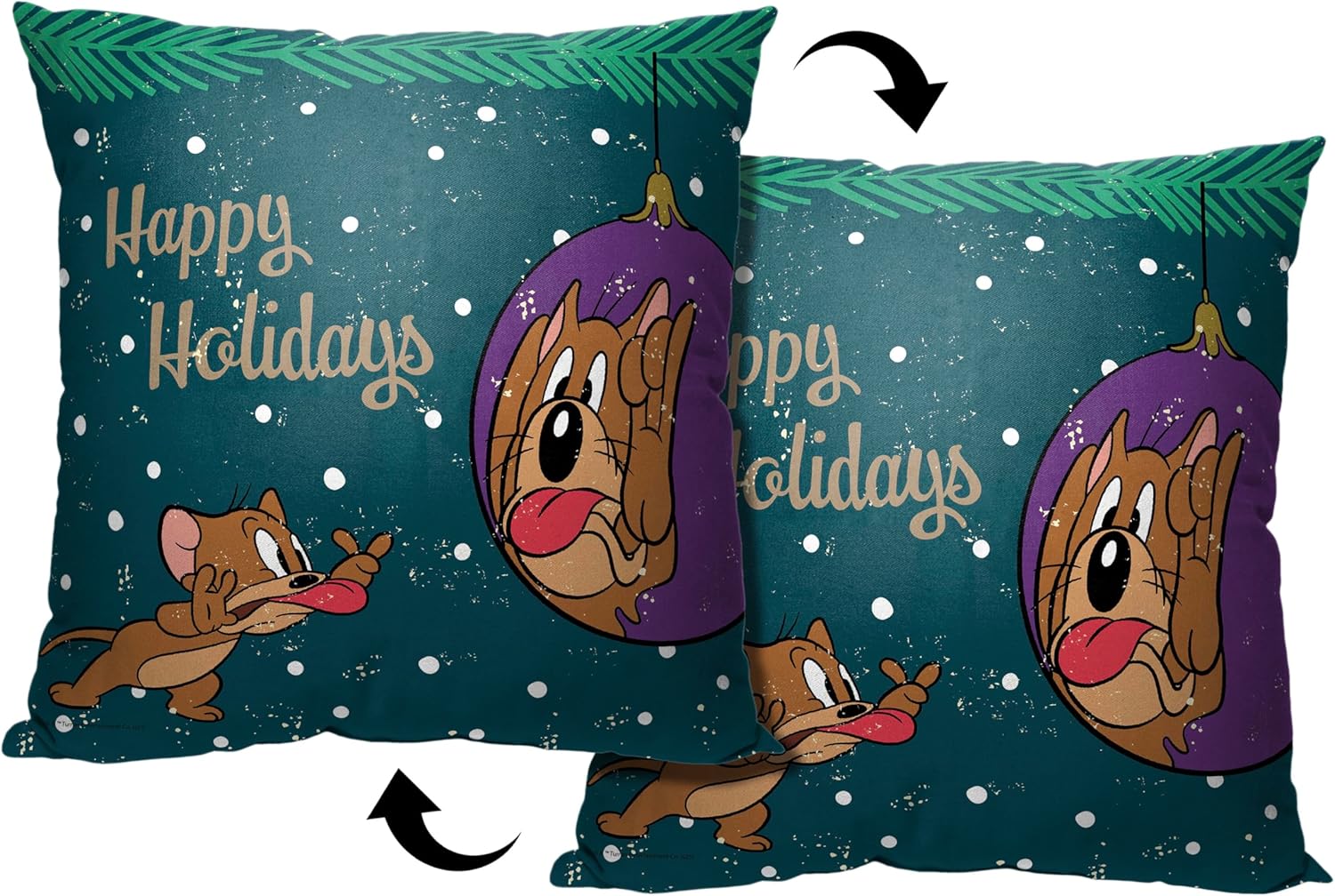 NORTHWEST Tom & Jerry Pillow, 18" x 18", Making Faces