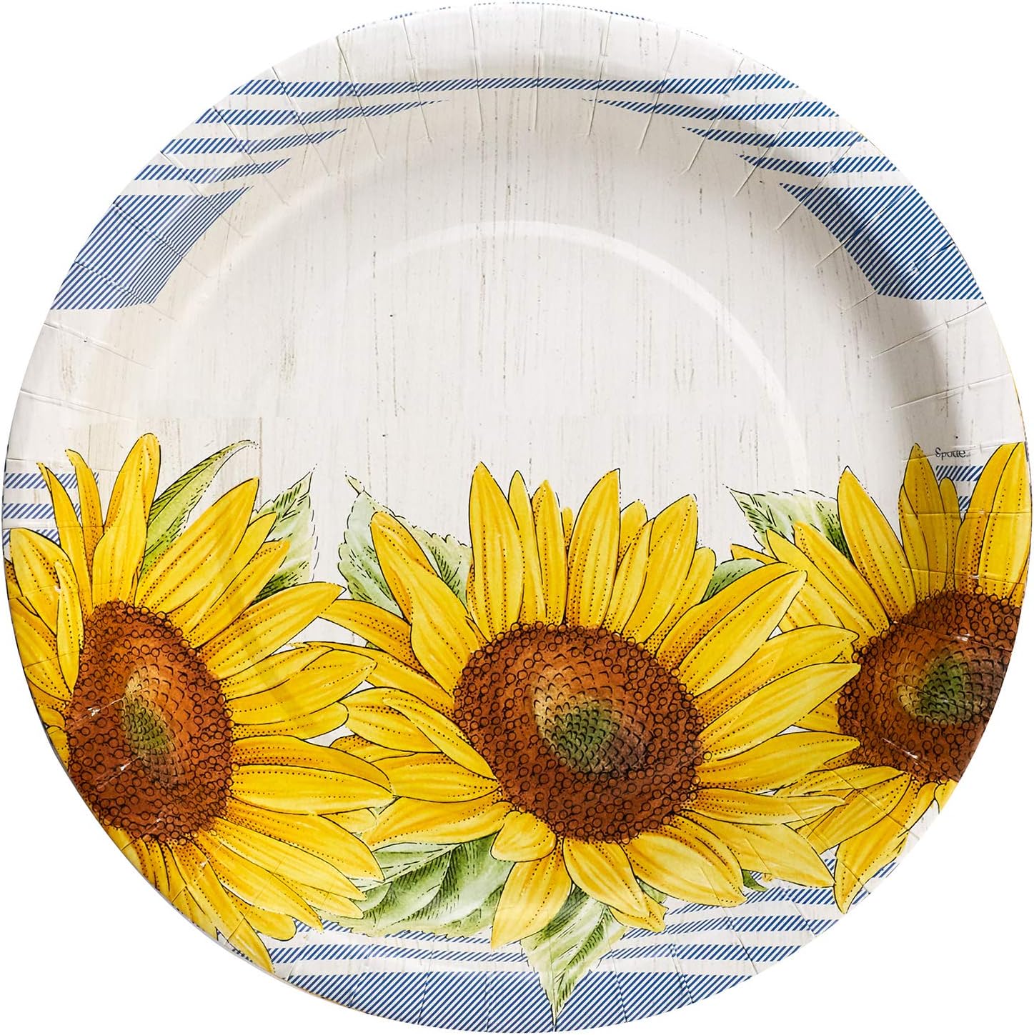 Portmerion Botanic Garden Sunflower Disposable Paper Plates, 10.5'' D, 8pcs