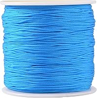 Vista 68 de KONMAY 1 rollo de cuerda de nailon para hacer pulseras de 150 yardas, trenzado de nailon Shamballa Macramé/cordón de cuentas de 0.4mm, cordón