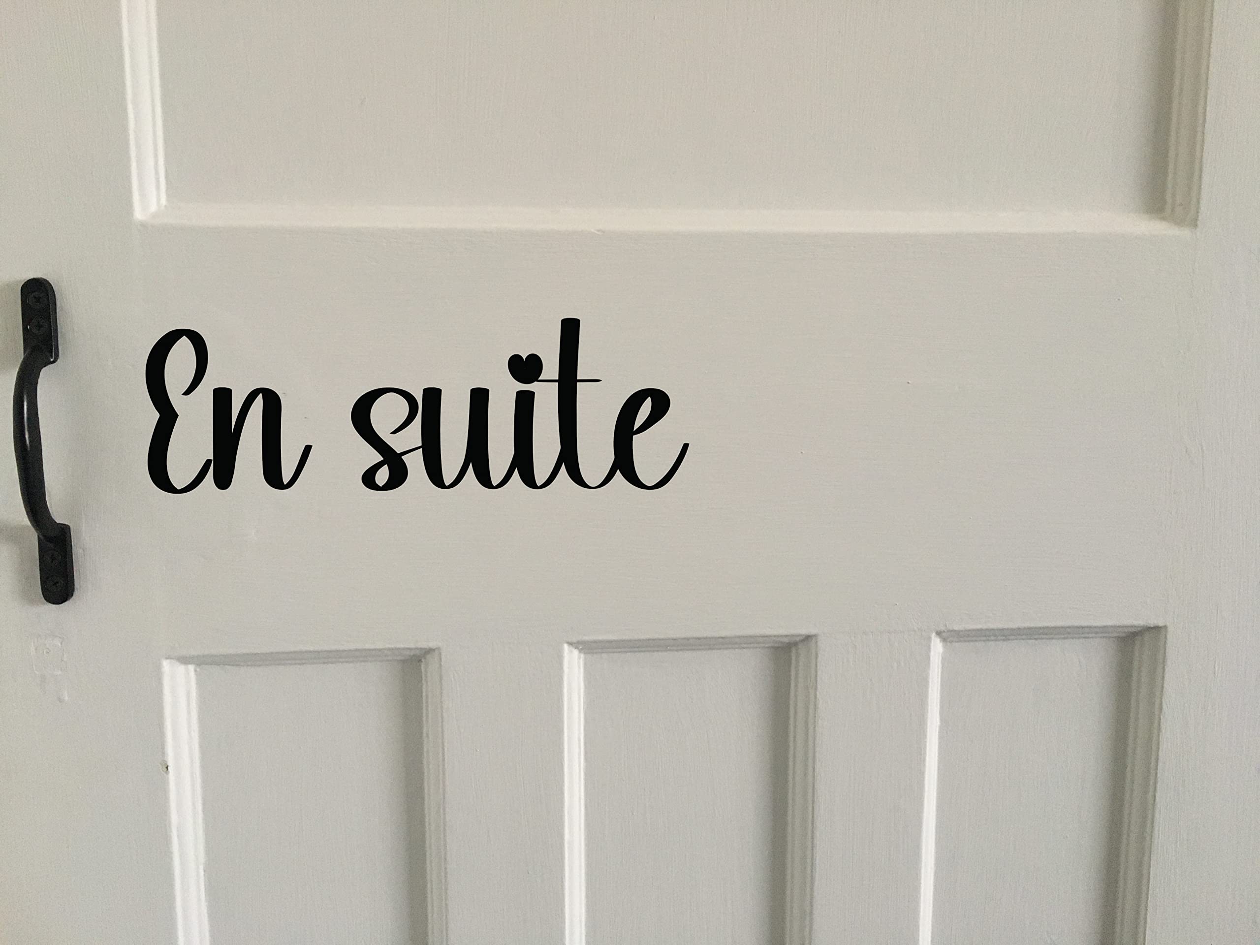Ensuite Décor Home Door Sign Stickers - Waterproof Vinyl Decal - House Gifts - Black Wall Art - Decorative Accessory