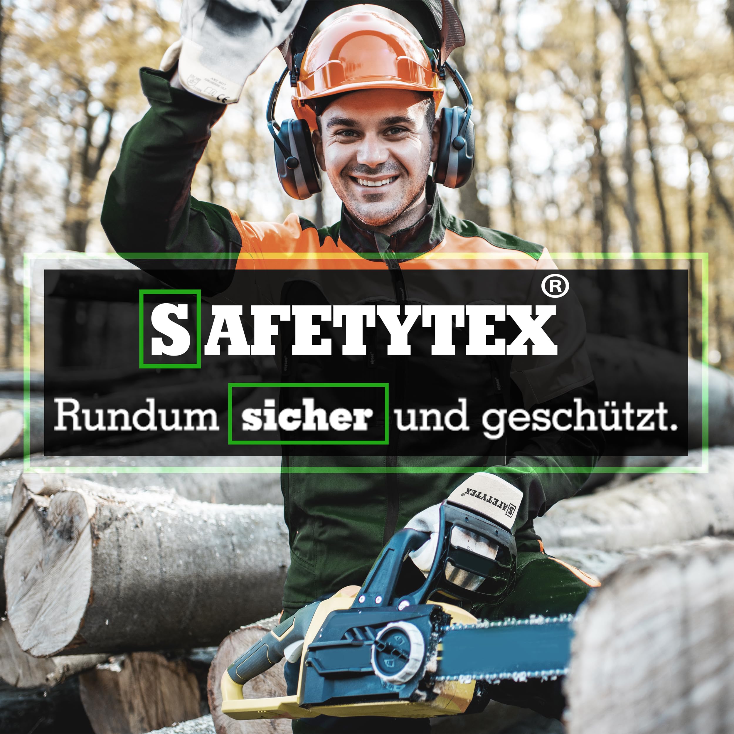 Safetytex Leder Arbeitshandschuhe - Rindspaltleder Handschuhe - Profi Rindspalt Handschuhe mit Canvas Stulpe - Verstärkte Fingerkuppen & Knöchelschutz - Größe 10,5 - Menge wählbar (60 Paar)