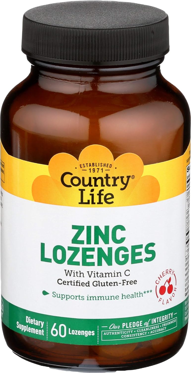 Zinc Lozenges - Cherry Country Life 60 Lozenge