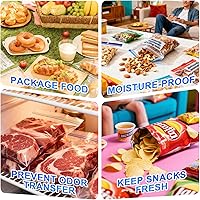 Vista 8 de Sellador de bolsas de chips 2025 2 en 1 recargable con cortador, máquina reselladora de calor USB C portátil para chips, herramienta de sellado Negro