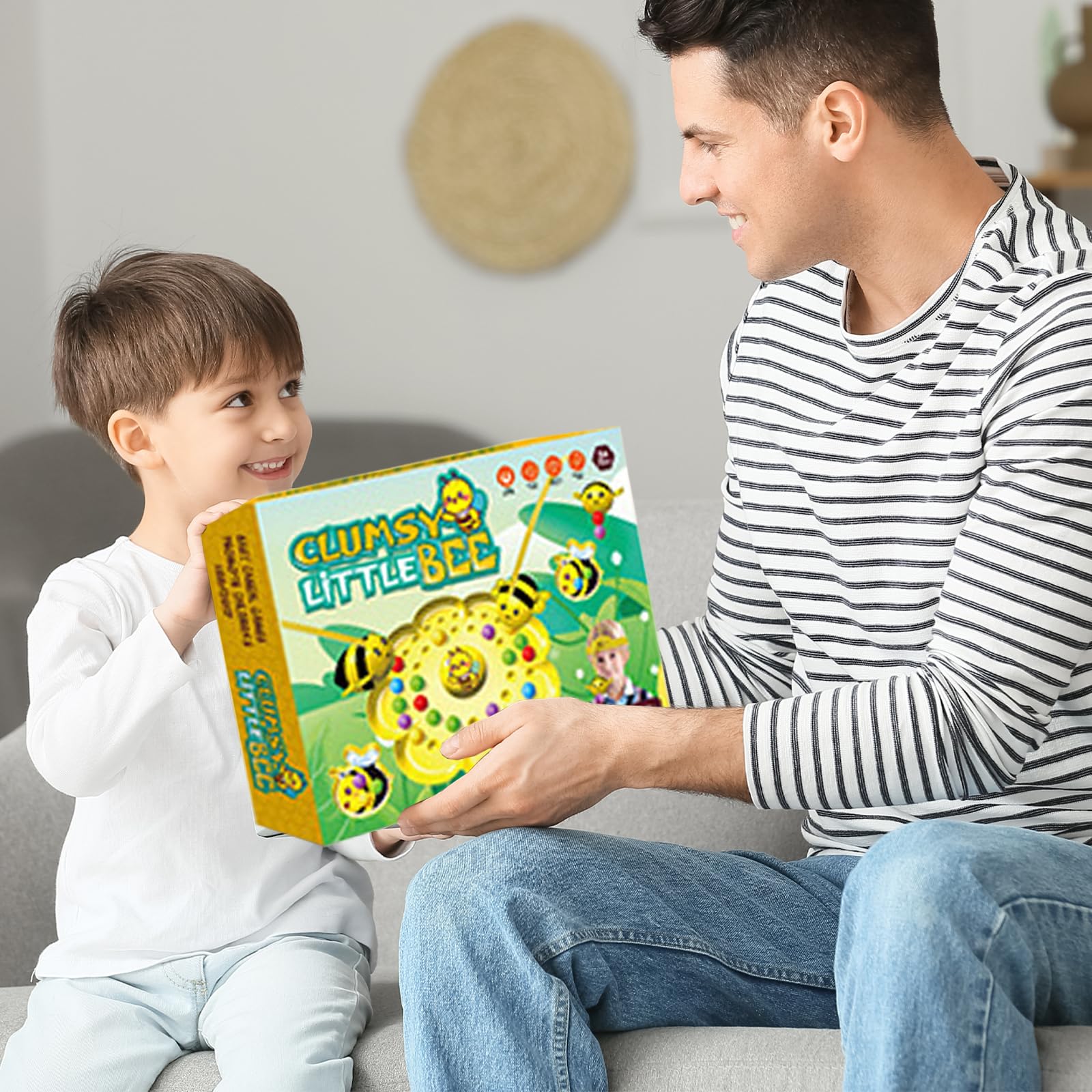 Bienen Perlen Abenteuer,Interactive Magnetischer Bienenspiel Angelfischere,Magnetisches Tisch Angelspiel Zum Bienen und Bohnenpflücken for Boys and Girls für 2-4 Personen