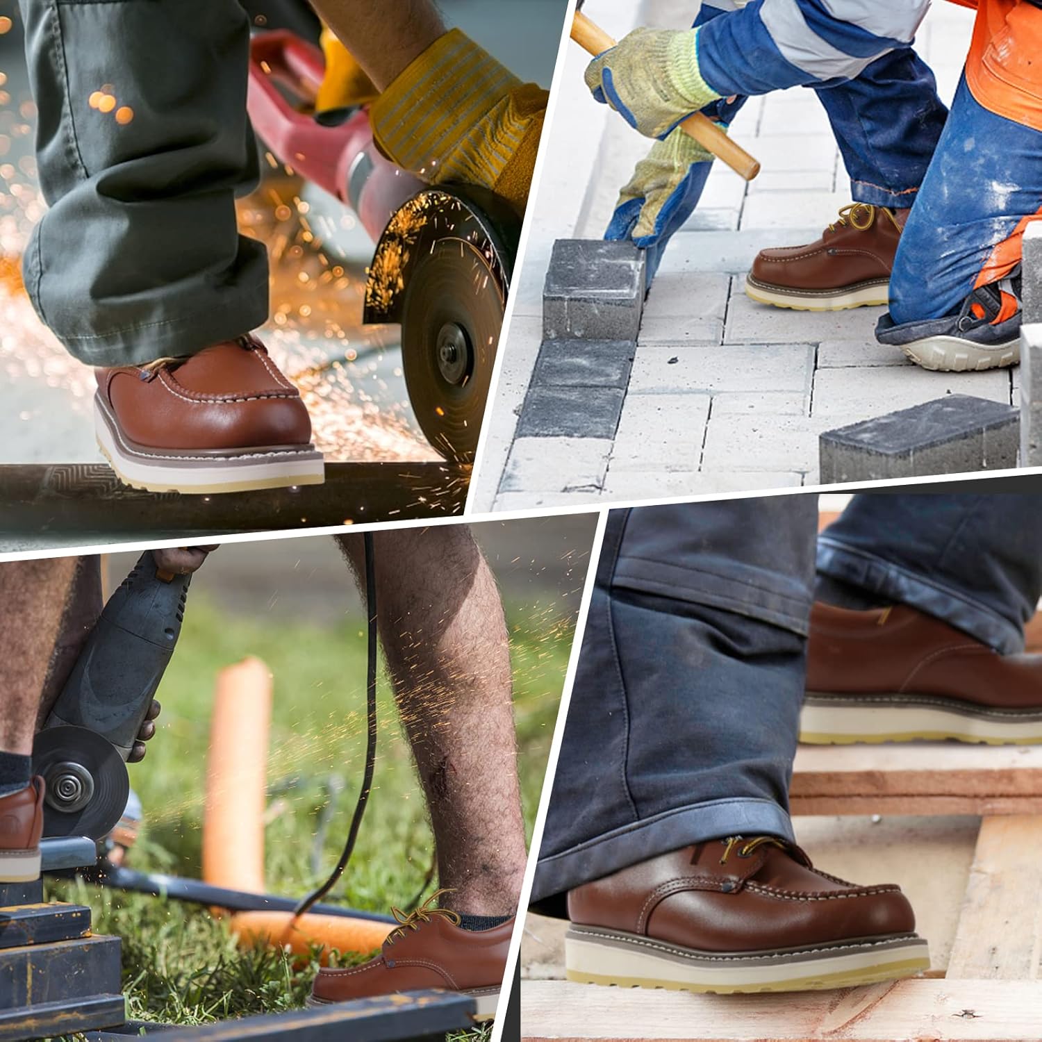 Men's Suretrack 4" Soft Toe Leather Oxford Work Shoes 82994 - Image 2