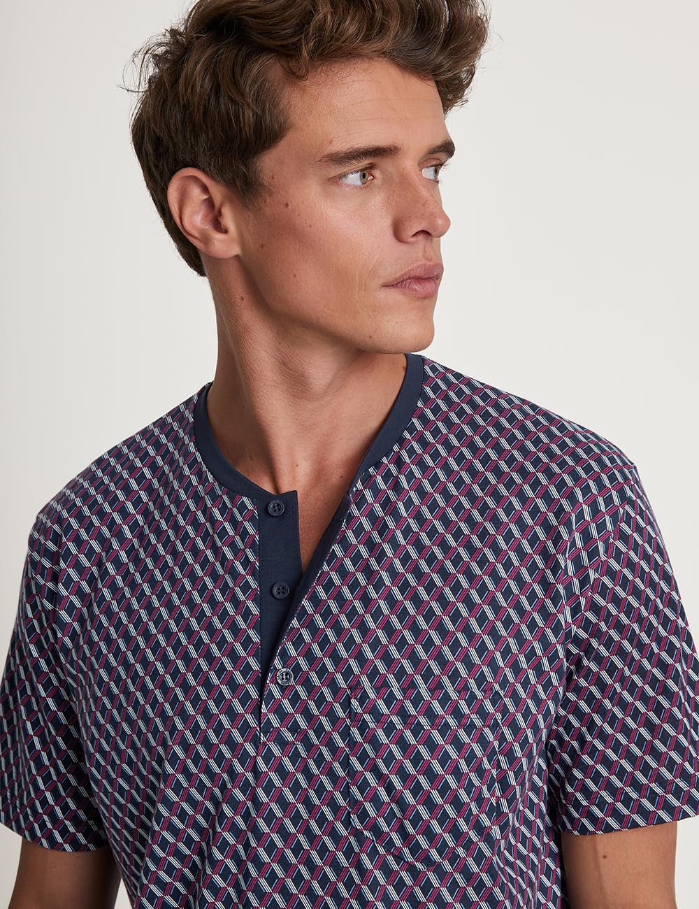 CALIDA Relax Imprint Maglia Lunga da Notte Uomo