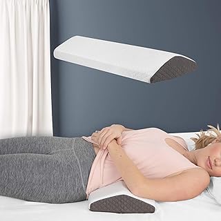 Kӧlbs Cooling Lumbar Support Pillow for Sleeping | Stylish Chic Jacquard Cover | Memory Foam Lumbar Pillow for Back Pain Knee Hip Pain, Bolster Pillow, Back Support Pillow For Bed | Lower Back Support