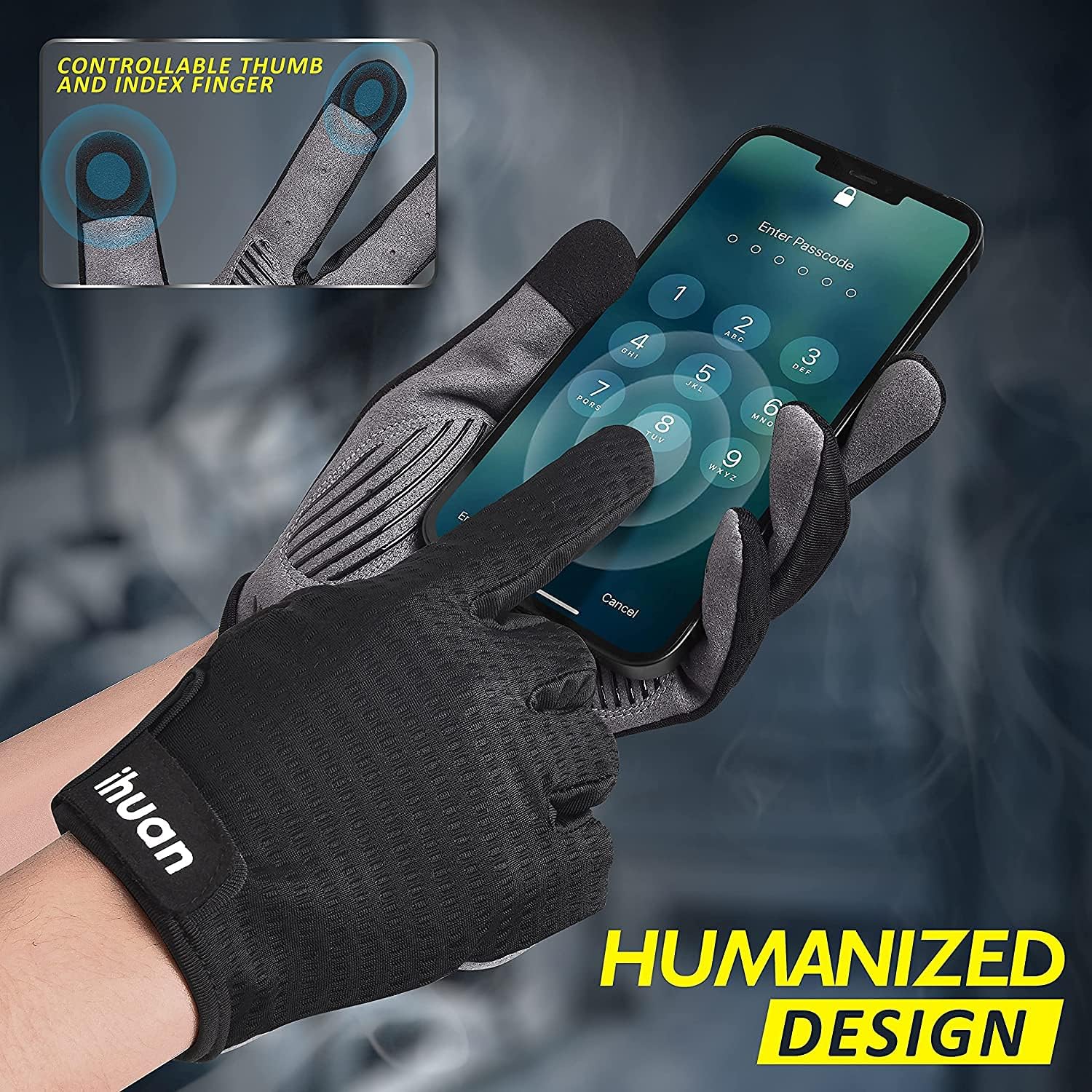 ihuan Ventilated Weight Lifting Gym Workout Gloves Full Finger with Wrist Wrap Support for Men & Women, Full Palm Protection, for Weightlifting, Training, Fitness, Hanging, Pull ups : Sports & Outdoors