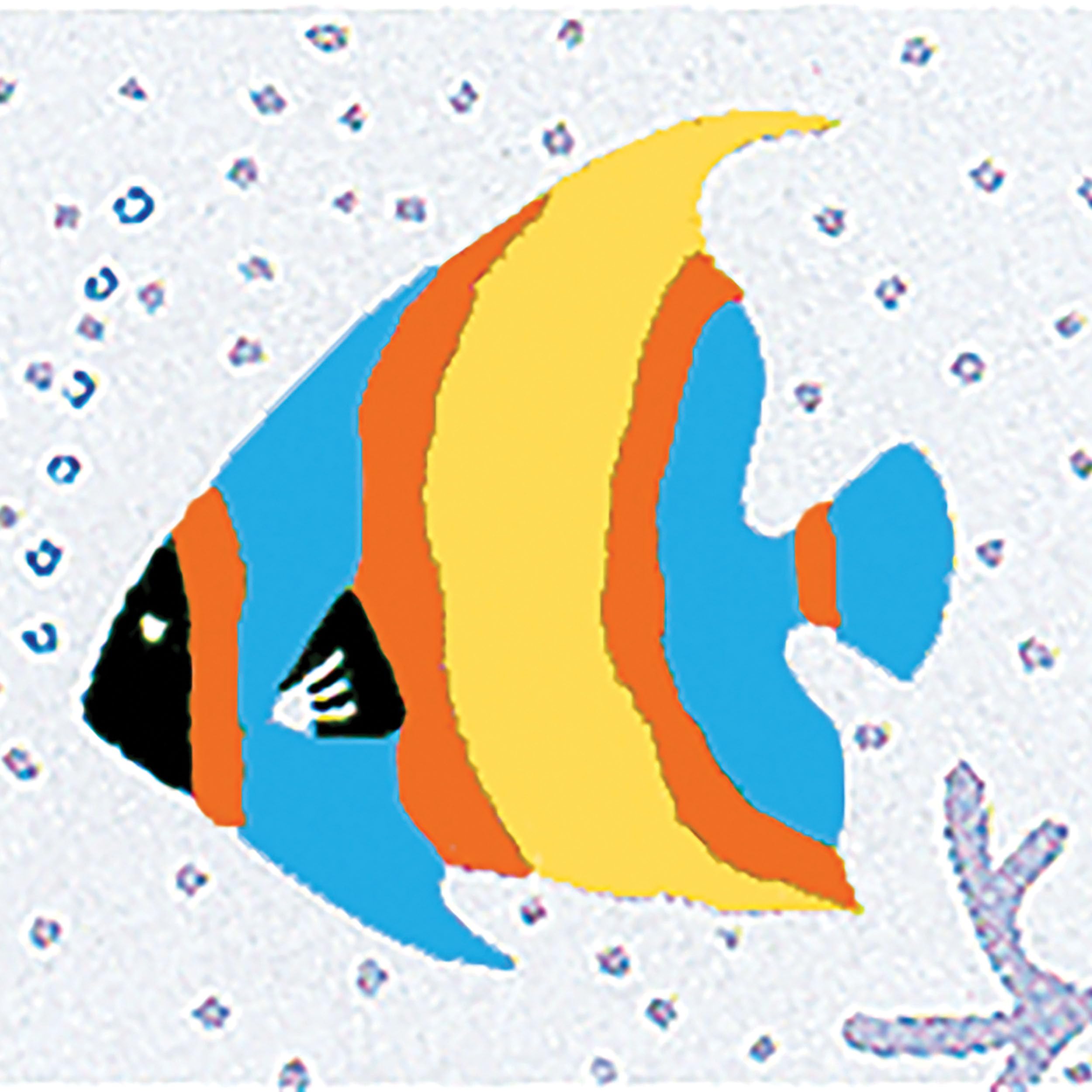 Spirella Fish PEVA przezroczysta plastikowa zasłona prysznicowa, 180 x 200 cm, niebieski/pomarańczowy/żółty/czarny/zielony