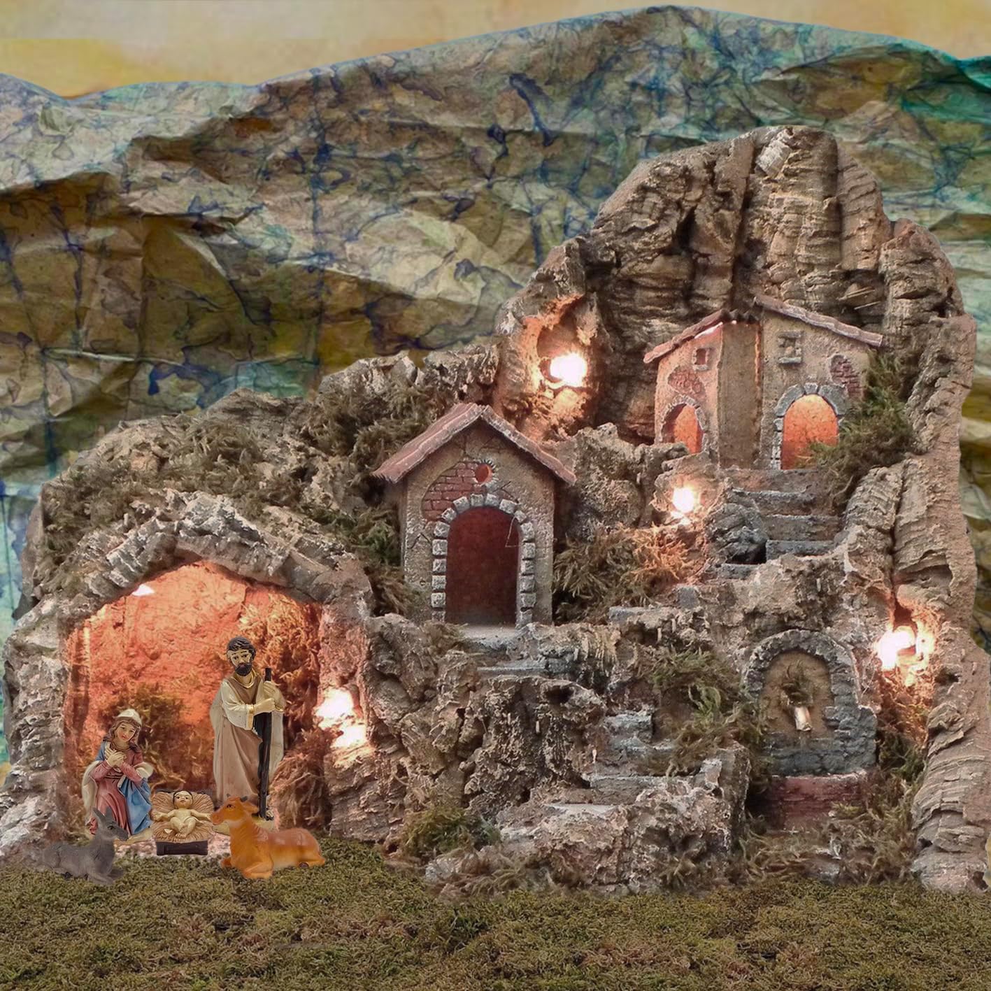 Mnaocz Statuetta Sacra di Gesù, Set Scena della Resurrezione