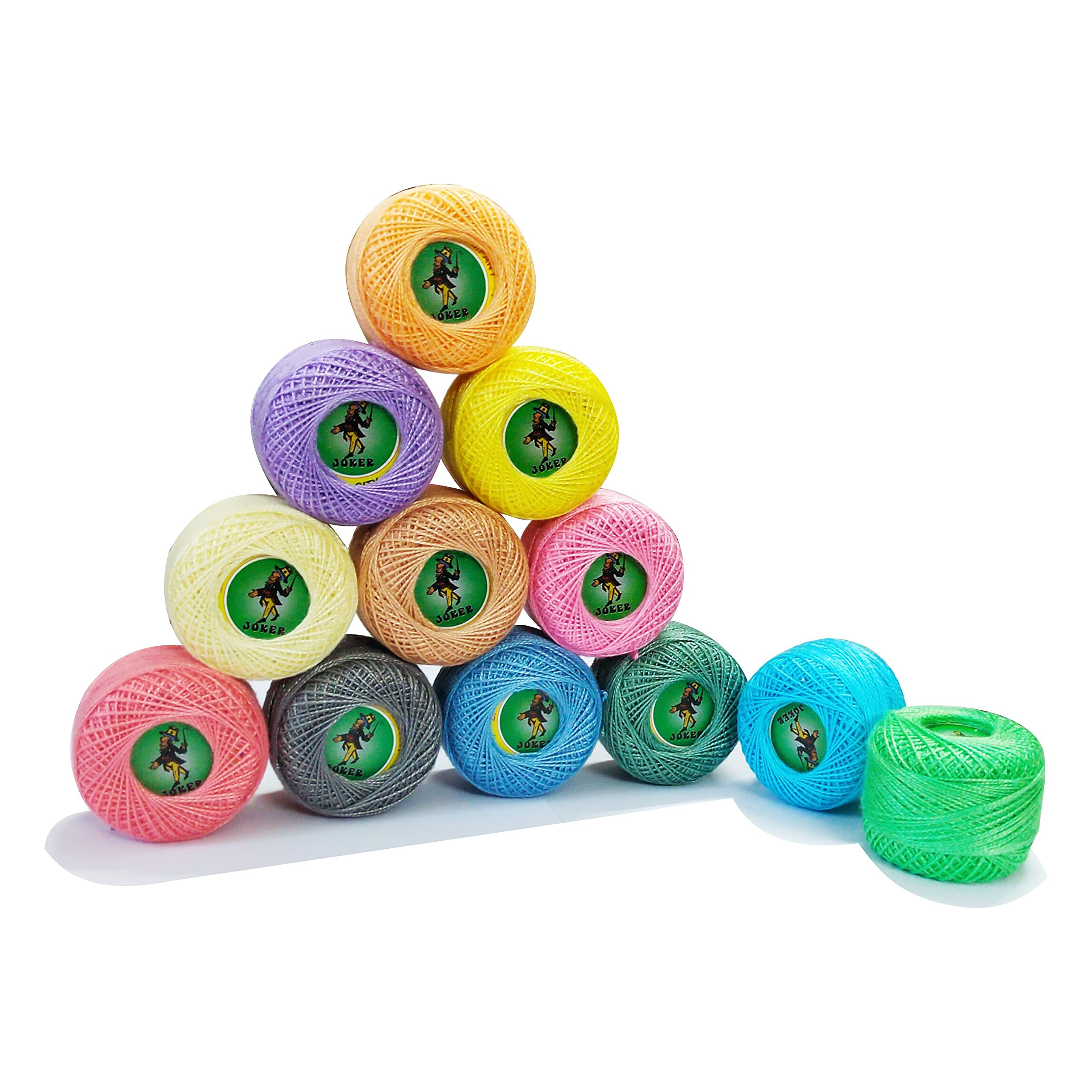 Cotton Thread Soft and Shine ball for Embroidery, Crochet Knitting, Weaving and Craft Making 14 Gram 1 Ball,12 Color 12 Pcs (Pastel Color)