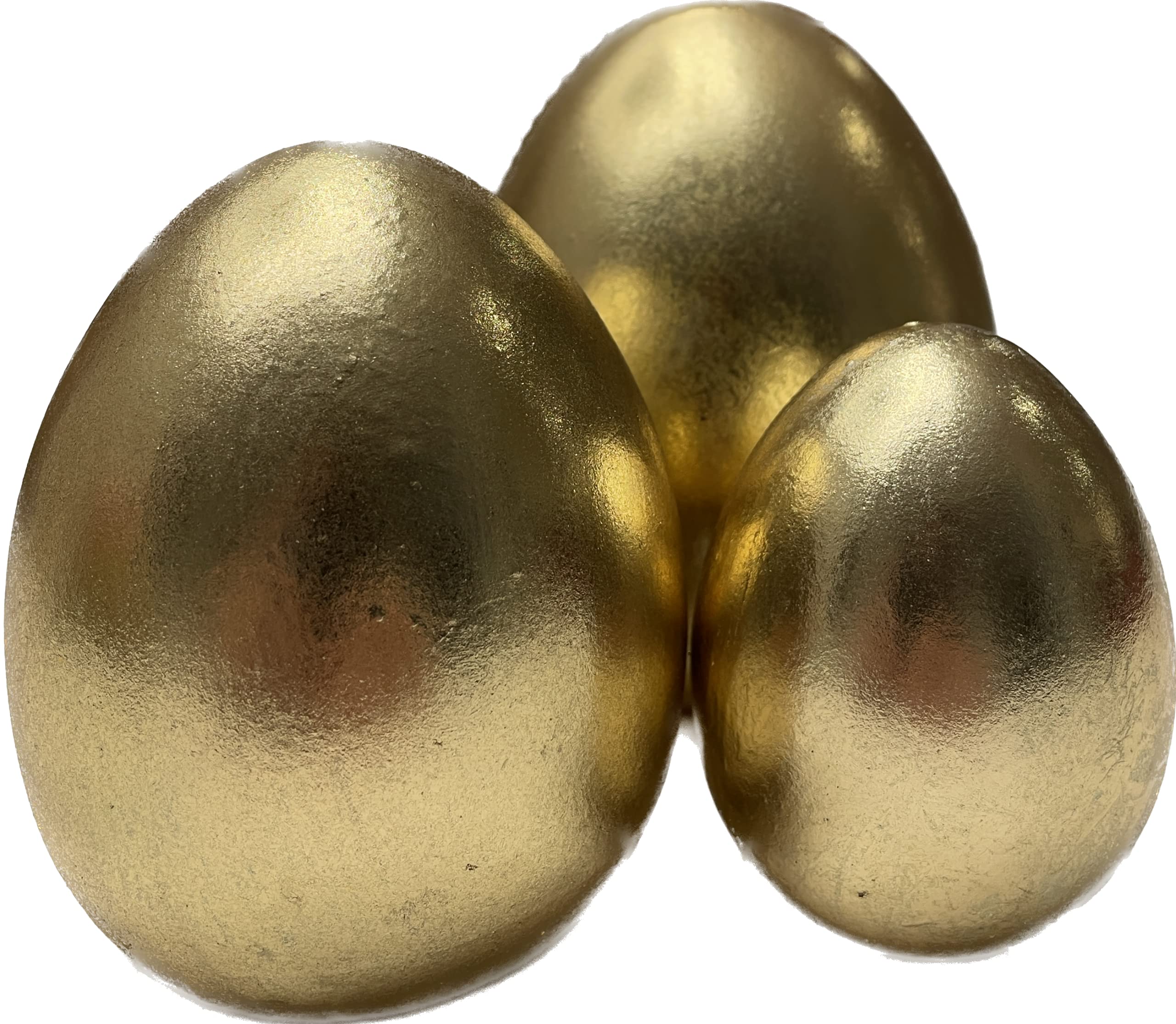 Khevga Gold Decorative Easter Eggs Made Of Terracotta In Set Of 3