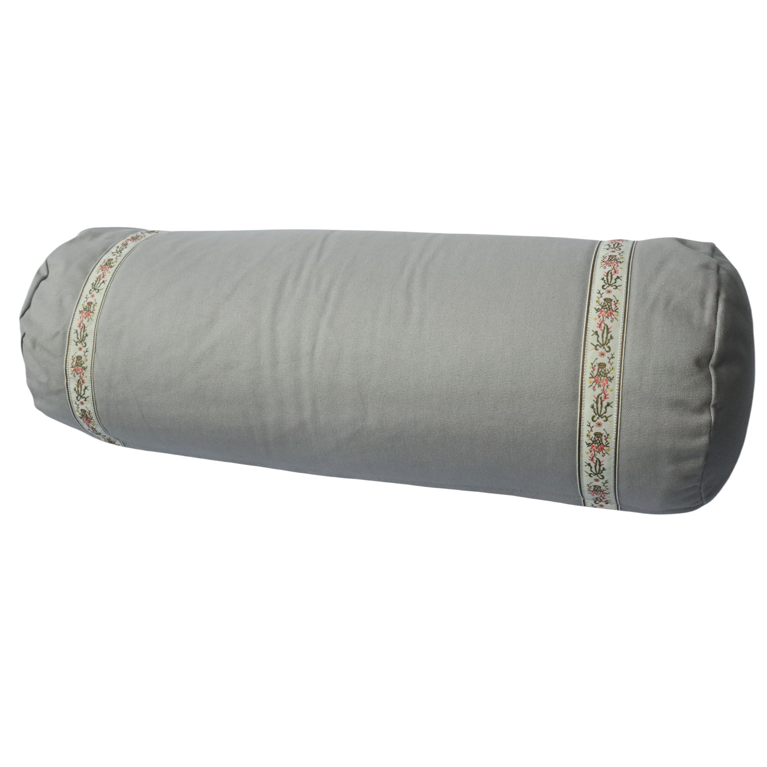 VLFit Cuscino per yoga, cuscino ecologico di grano saraceno, 61 cm x 23 cm, sfoderabile e lavabile, ideale per yoga, meditazione e supporto generale (Grafite)