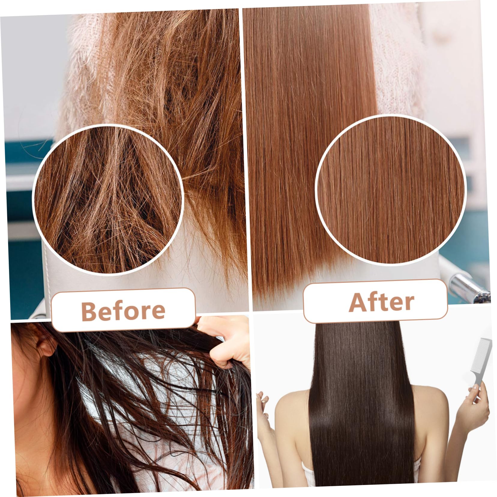 WOONEKY 3stücke Haarkamm Mit Antistatischem Friseurkamm Für Haarschneiden Und Styling Tragbarer Haarkamm Aus Edelstahl Für Männer Und Frauen Geeignet Für Friseursalons Und Kosmetik-sets