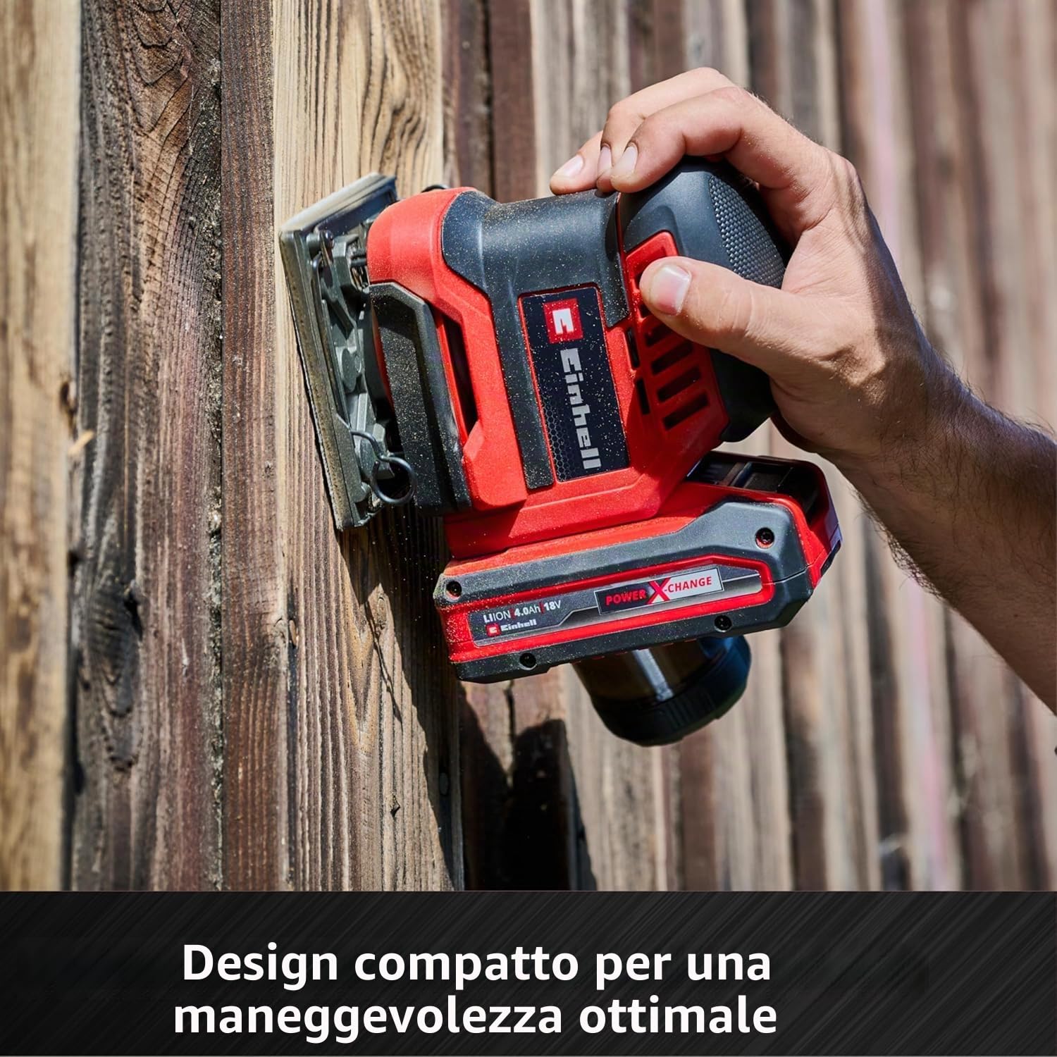 Einhell Levigatrice a batteria TE-OS 18/113 Li-Solo Power X-Change (18 V, levigatrice orbitale, circuito orbitale da 1,8 mm, incl. 2 x carta vetrata P120, senza batteria)