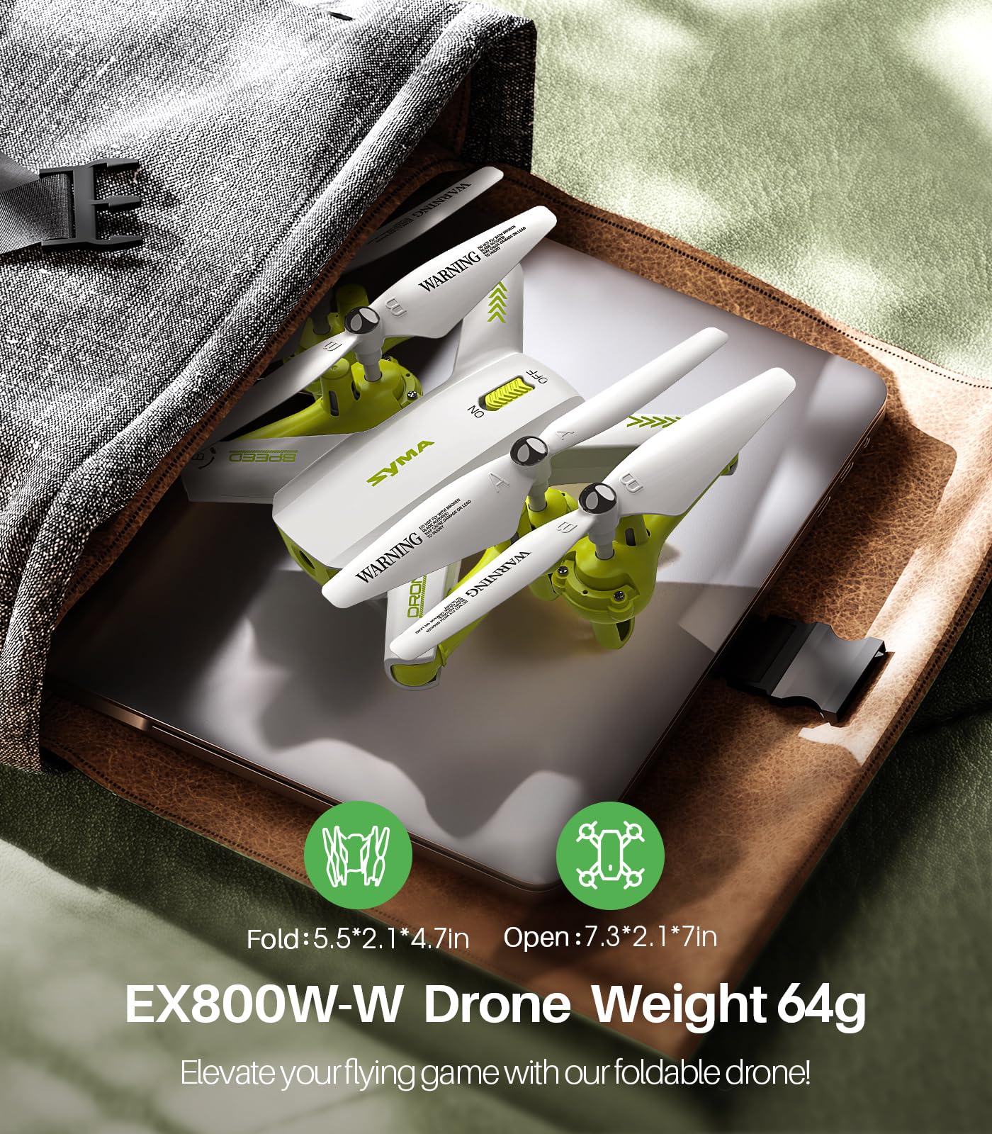 SYMA Drone with 1080P Camera for Adults and Kids,Foldable FPV Remote Control Quadcopter with Altitude Hold, One Key Start, 3D Flips,Speed Switch, 2 Batteries, Toys Gifts for Boys Girls