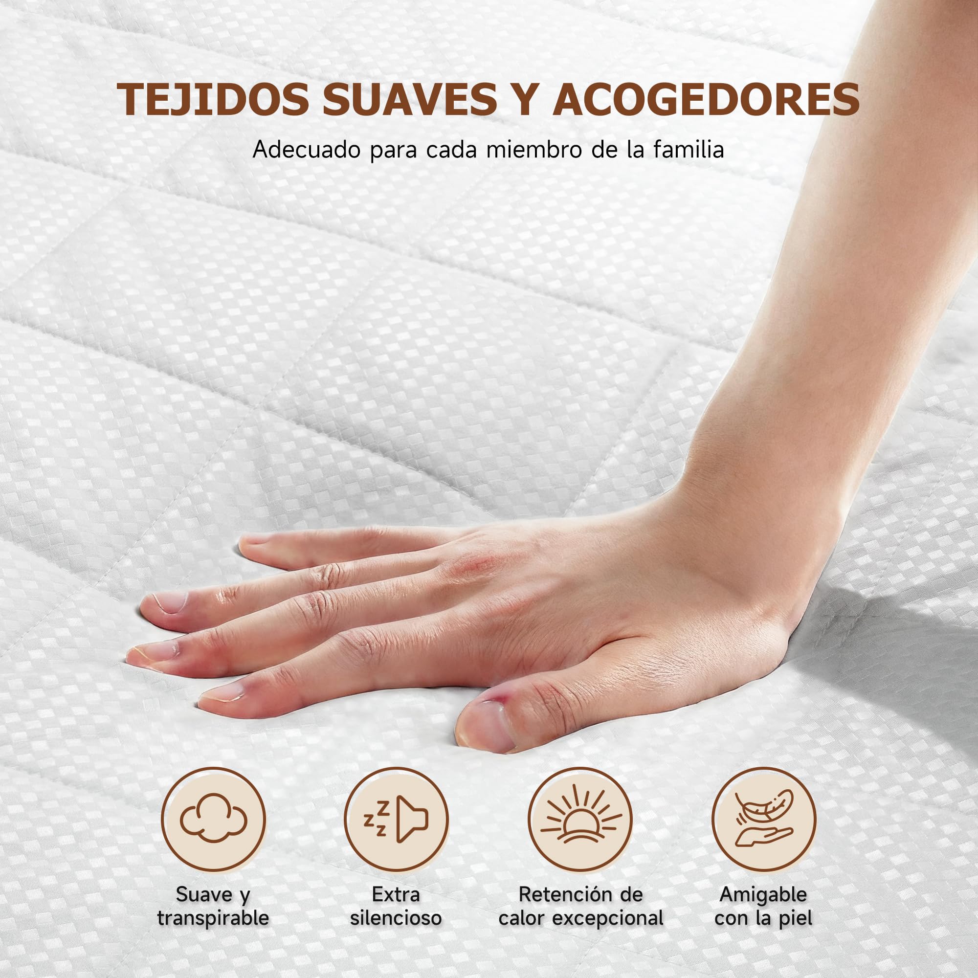GOTCOZY Manta Eléctrica Calefacción bajo la Cama 140cm x 200cm | 9 Niveles de Calor,10H Apagado Automático,Protector de Colchón Calefactable Calor en Calentamiento Rápido,Lavable a Máquina