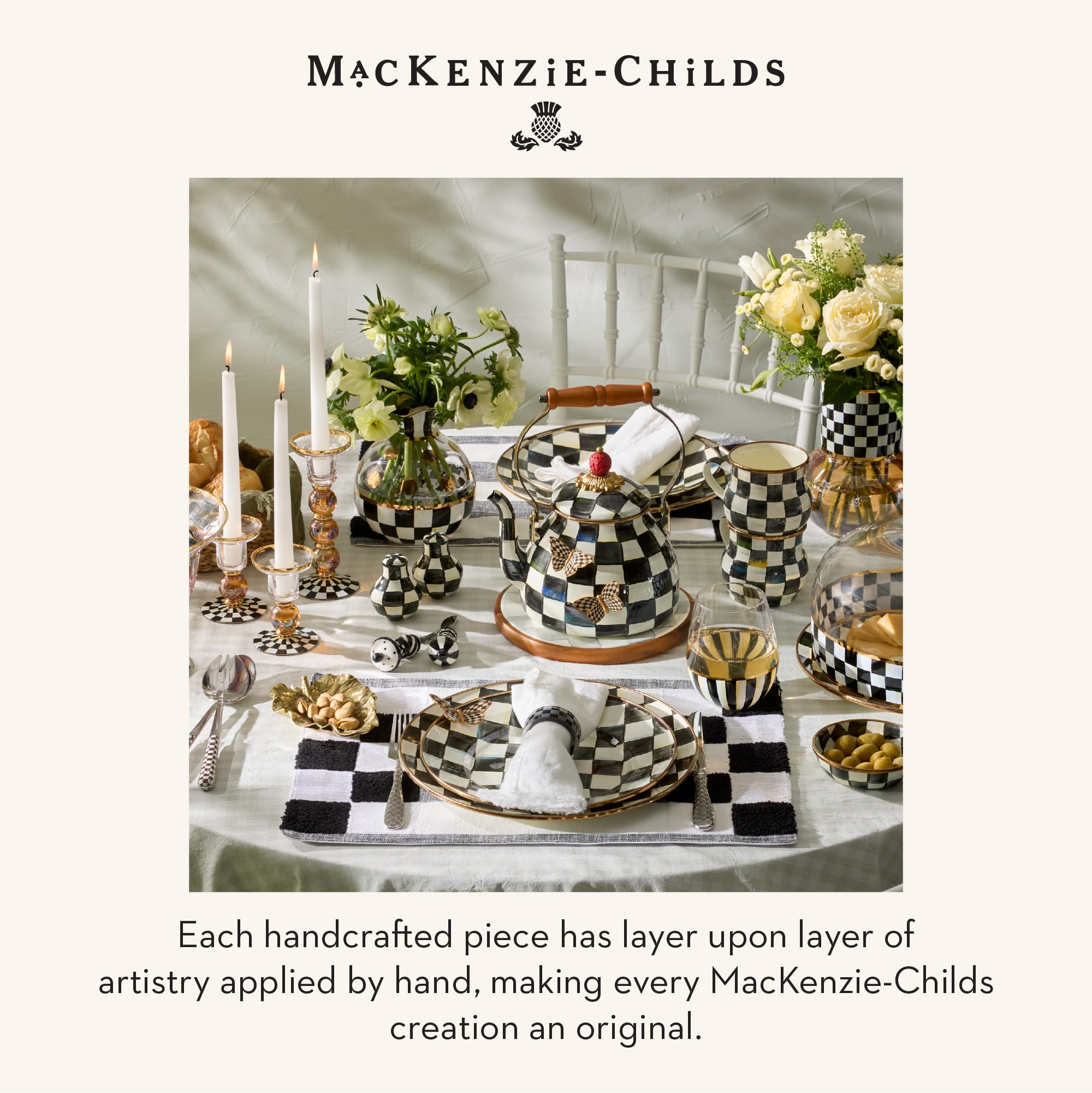 Amazon.com | MACKENZIE-CHILDS Glass Cake Dome, Round Cake-Stand