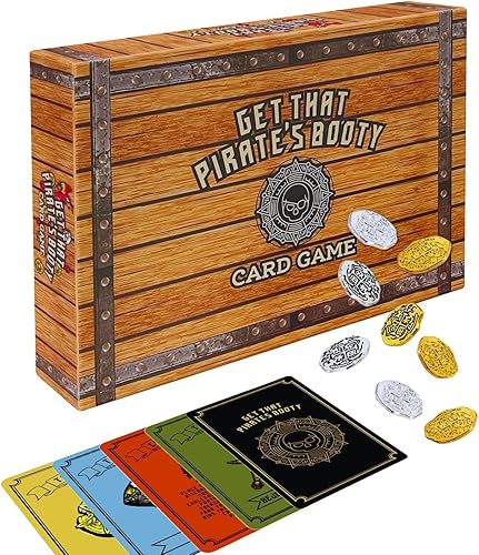 Get That Pirate's Booty - Juego de cartas divertido para 2 a 6 jugadores, para adultos, adolescentes y niños, un divertido juego temático de pirata
