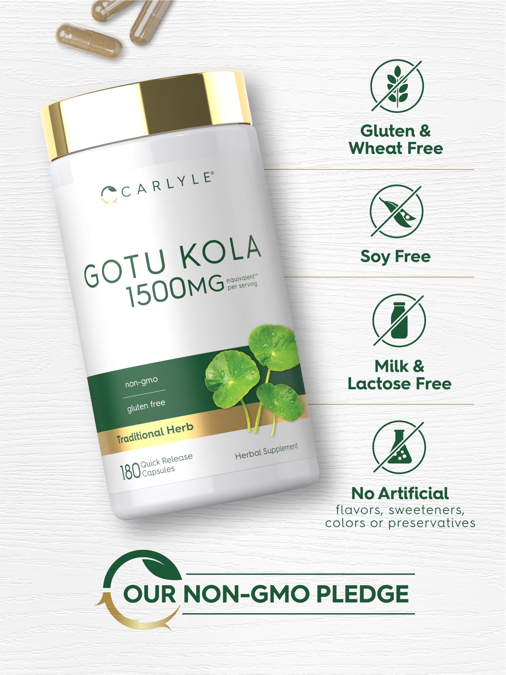 Carlyle Gotu Kola Supplement | 180 Capsules | Traditional Herbal Extract — Amazon image 5