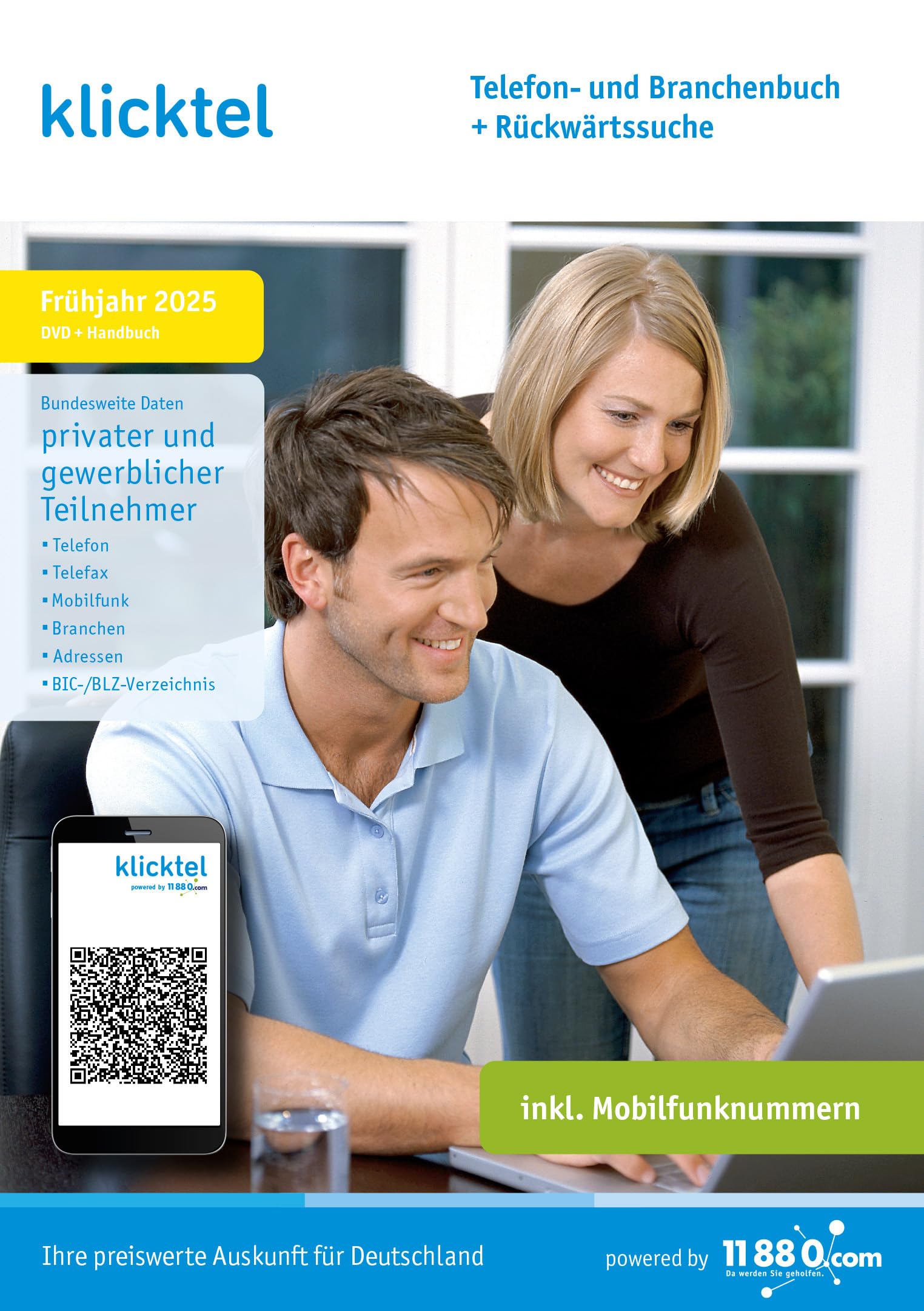 klicktel Telefon- und Branchenbuch + Rückwärtssuche Frühjahr 2025