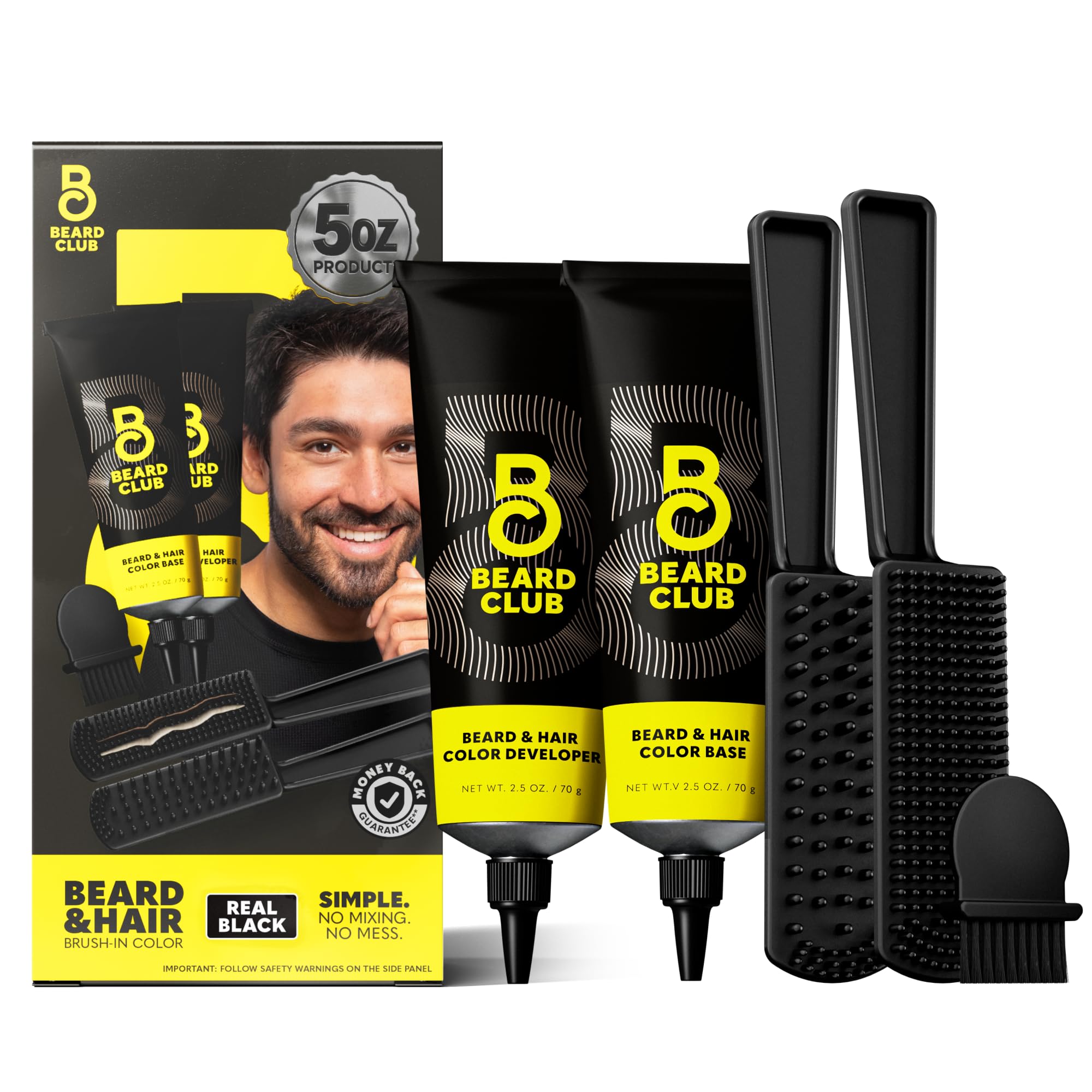 The Beard Club Permanent Hair & Beard Dye for Men – Professional Quality Mustache Dye, Ha…