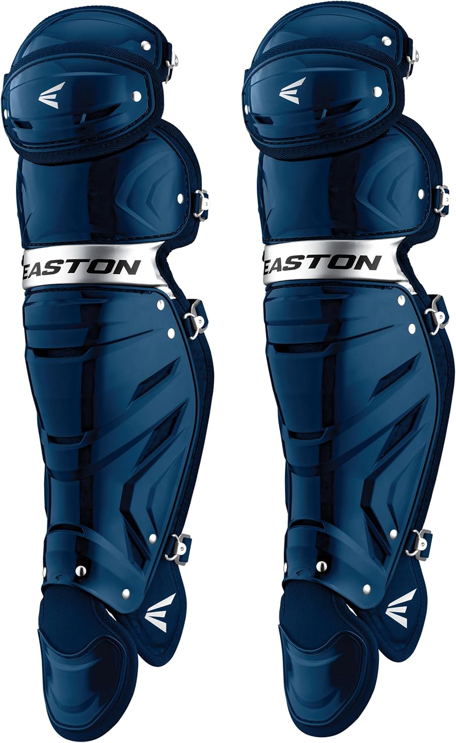 Easton Gametime Intermediate Catcher Leg Guards Navy/Silver Intermediate