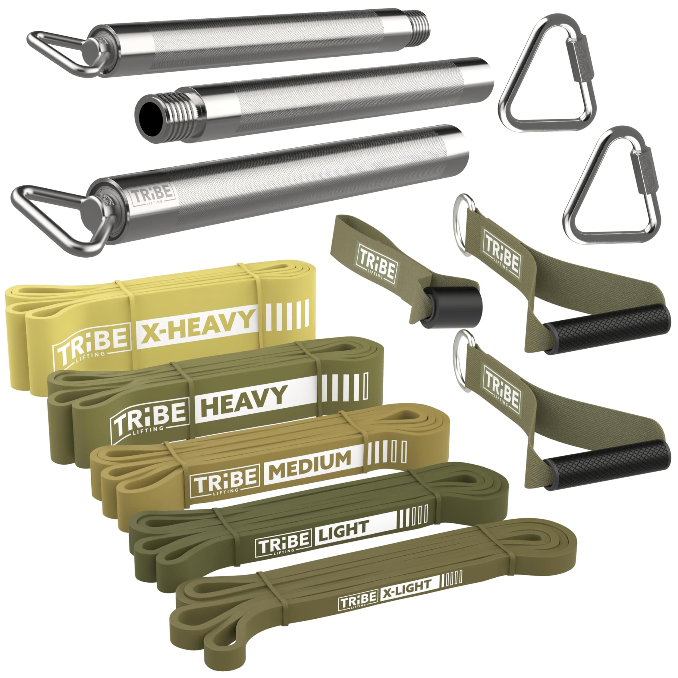 Long Resistance Bands for Working Out Men and Women - Set of 5 Pull-Up Bands, Rubber Handles and Door Anchor - Workout Bands Resistance for Men - Exercise Bands Resistance Bands Set