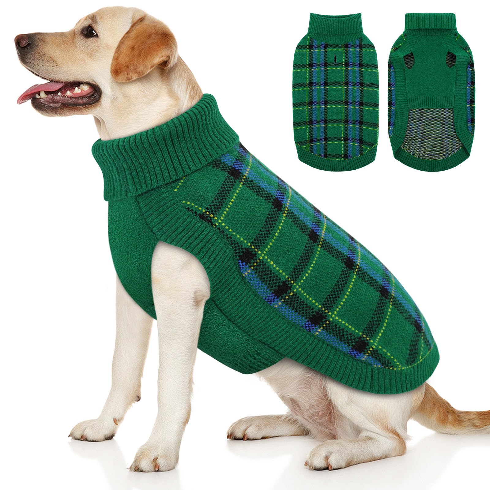 Queenmore Dog Jumpers Large Easy On Sleeveless Kitten Jumper (Green, XL)