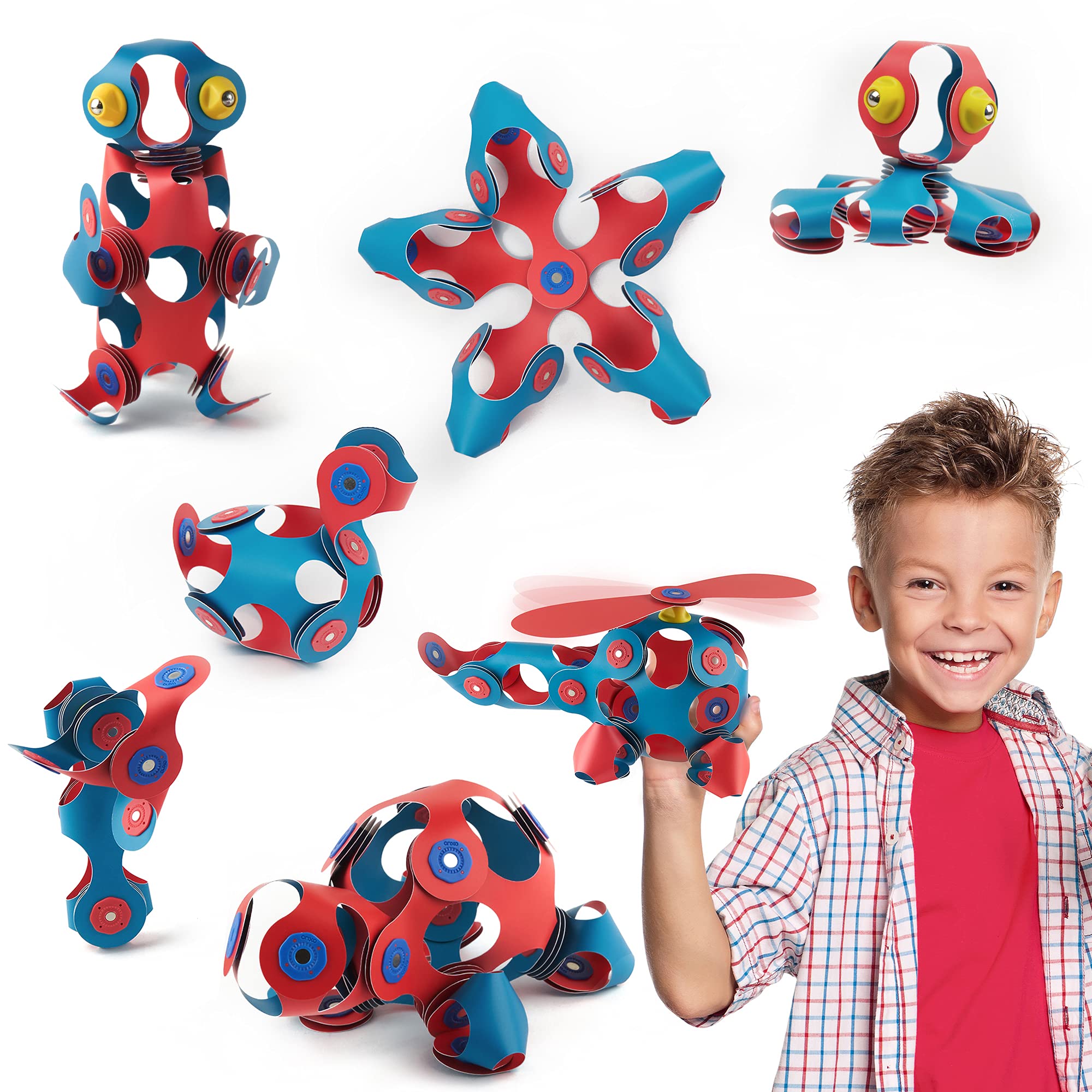 Clixo Crew 30 Piece Pack - The Flexible, Durable, Imagination-Boosting Magnetic Building Toy - Modern, Modular Designs for Hours of STEM Play. A Multi-Sensory Magnet Toy Experience Anywhere! Ages 4-99