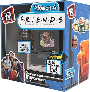 Basic Fun Tiny TV Classics - Edición de amigos, colección más reciente de ver las mejores escenas de amigos en un televiso...