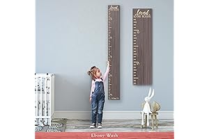 Back40Life Wooden Kids Growth Chart Ruler for Boys and Girls (No Tippy...