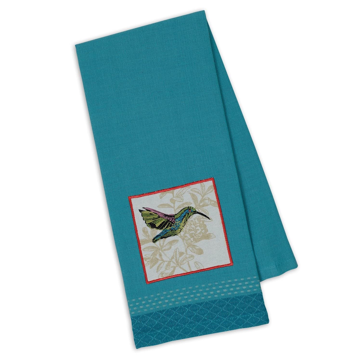 Design Imports Hummingbird Embellished Dishtowel