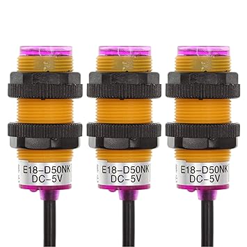 HUABAN 3PCS E18-D50NK DC 5V Diffuse Feflection Type Infrared Obstacle Avoidance Sensor Photoelectric Switch DC NPN Normally Open