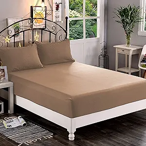 Elegant Comfort 1500 Premium Hotel Quality 1-Piece Fitted Sheet, Softest Quality Microfiber - Deep Pocket up to 16 inch, Wrinkle and Fade Resistant, Twin/Twin XL, Taupe
