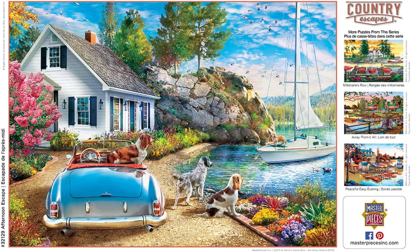 MasterPieces 500 Piece Jigsaw Puzzle for Adults, Family, Or Youth - Afternoon Escape - 15"x21"