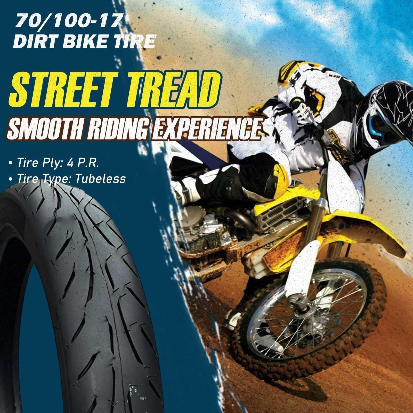 70/100-17 Opona Motocyklowa 70/100/17 z Profilem Miejskim dla Felg 17 Cali z 70 100 17 Tubeless TL 40J 4PR 225kPa Konstrukcja na Co Dzień