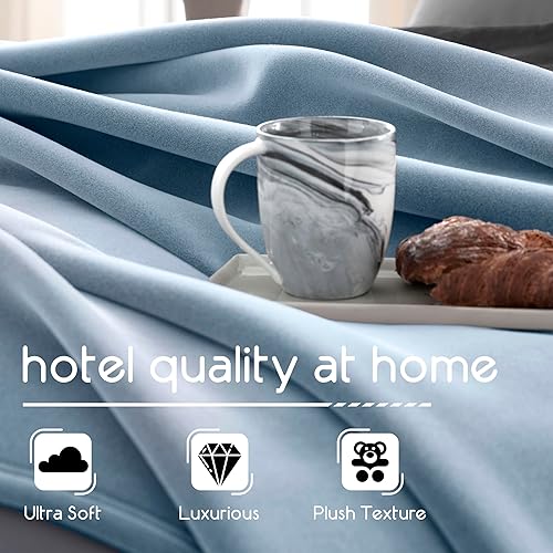 Miniatura 4 de Vellux 1B07056 Cobija original de núcleo aislante estilo hotel, sólida, lavable a máquina, suave, acogedora, cálida, térmica, duradera, amigable