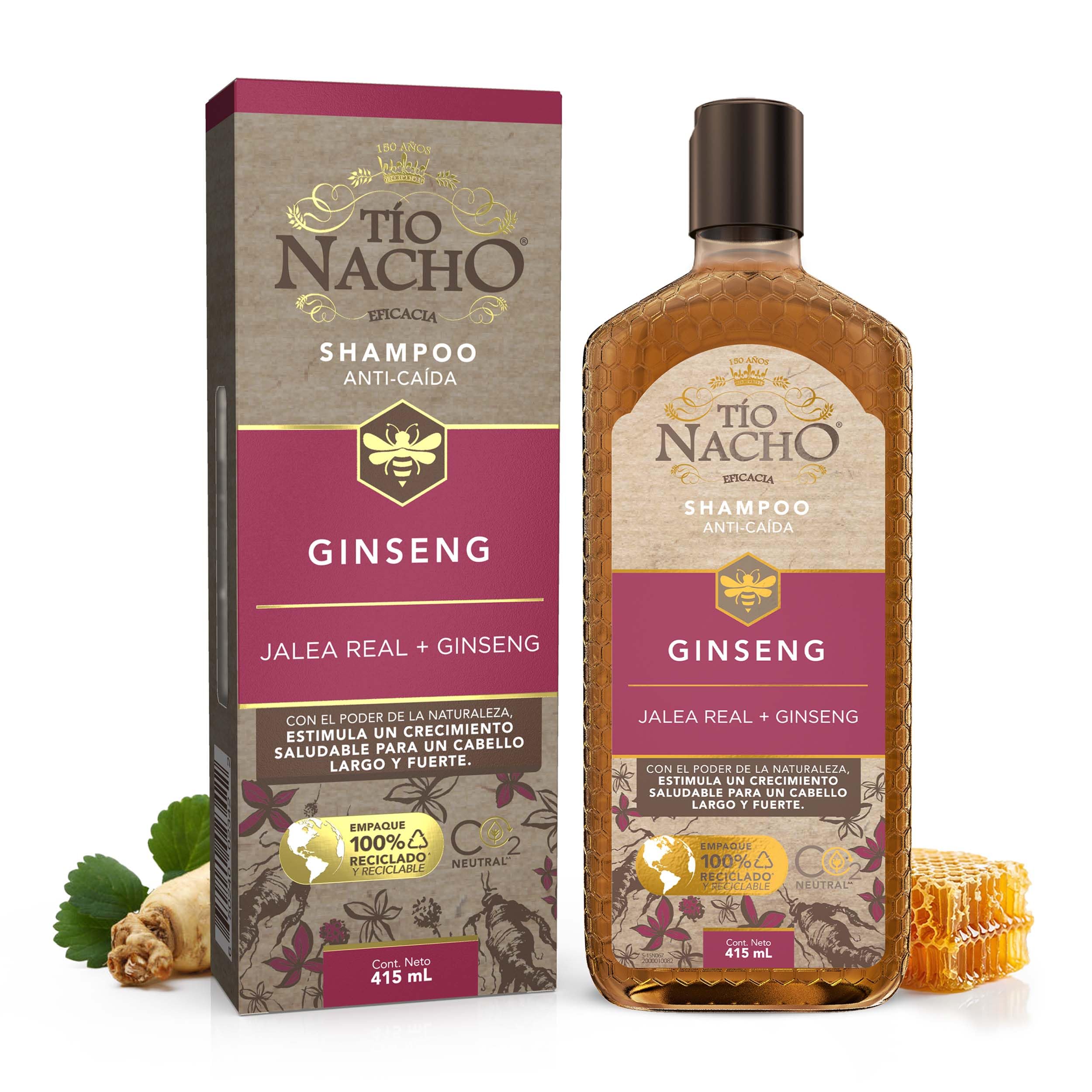 Tio Nacho Ginseng Rejuvenation and Anti-Hair Loss/Anti-caida y rejuvenecimento Maya Pyramide Gift Set