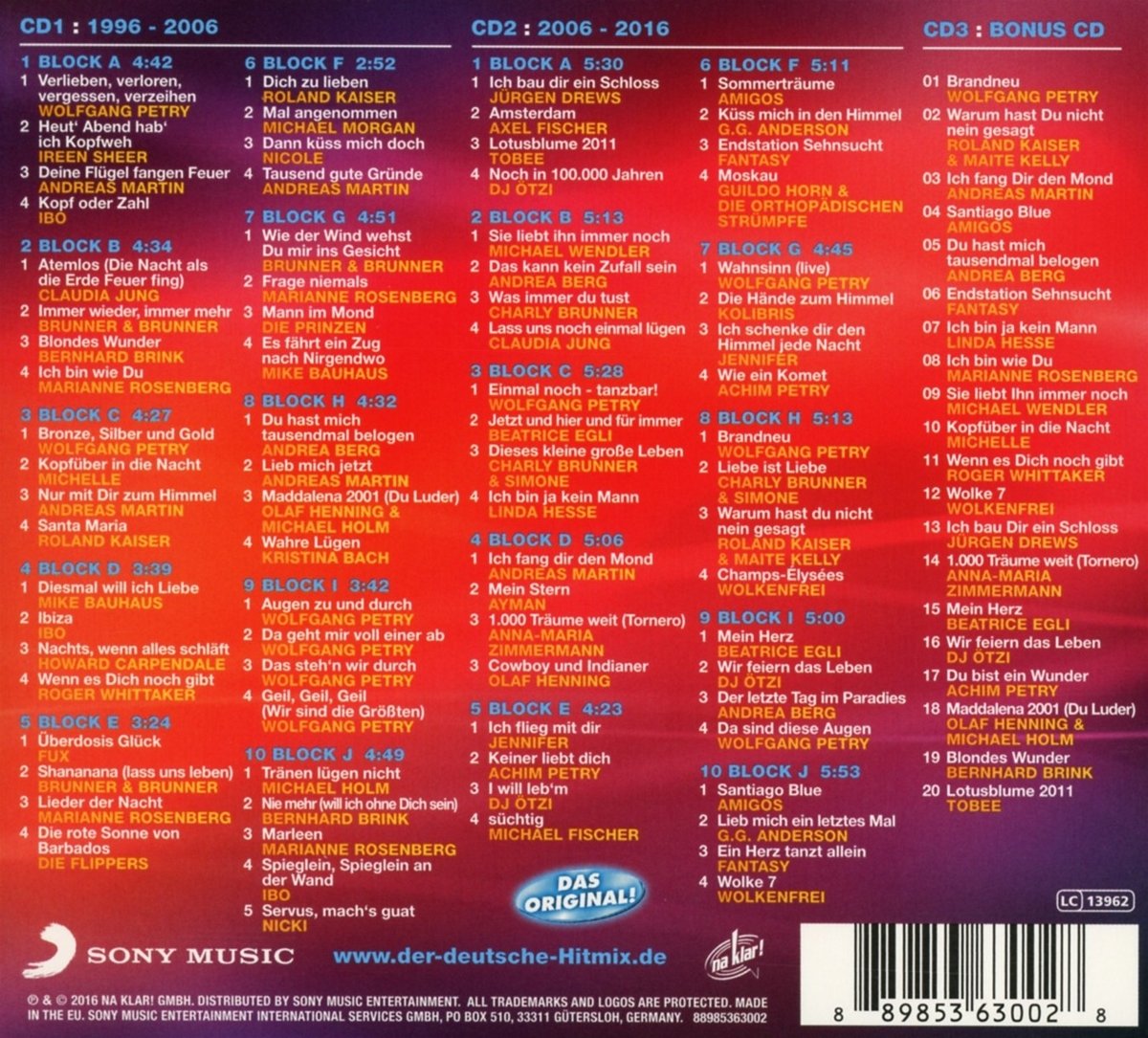 Der Deutsche Hitmix-20 Jahre Jubiläumsedition