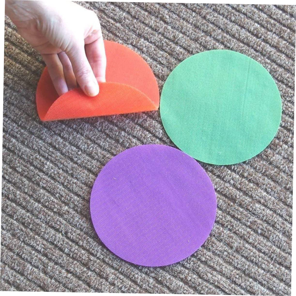 OFFSCH Carpet Marker Decals 30pcs Round Shape Markers Numbers and Dots Stickers for Home Office and Rug Positioning