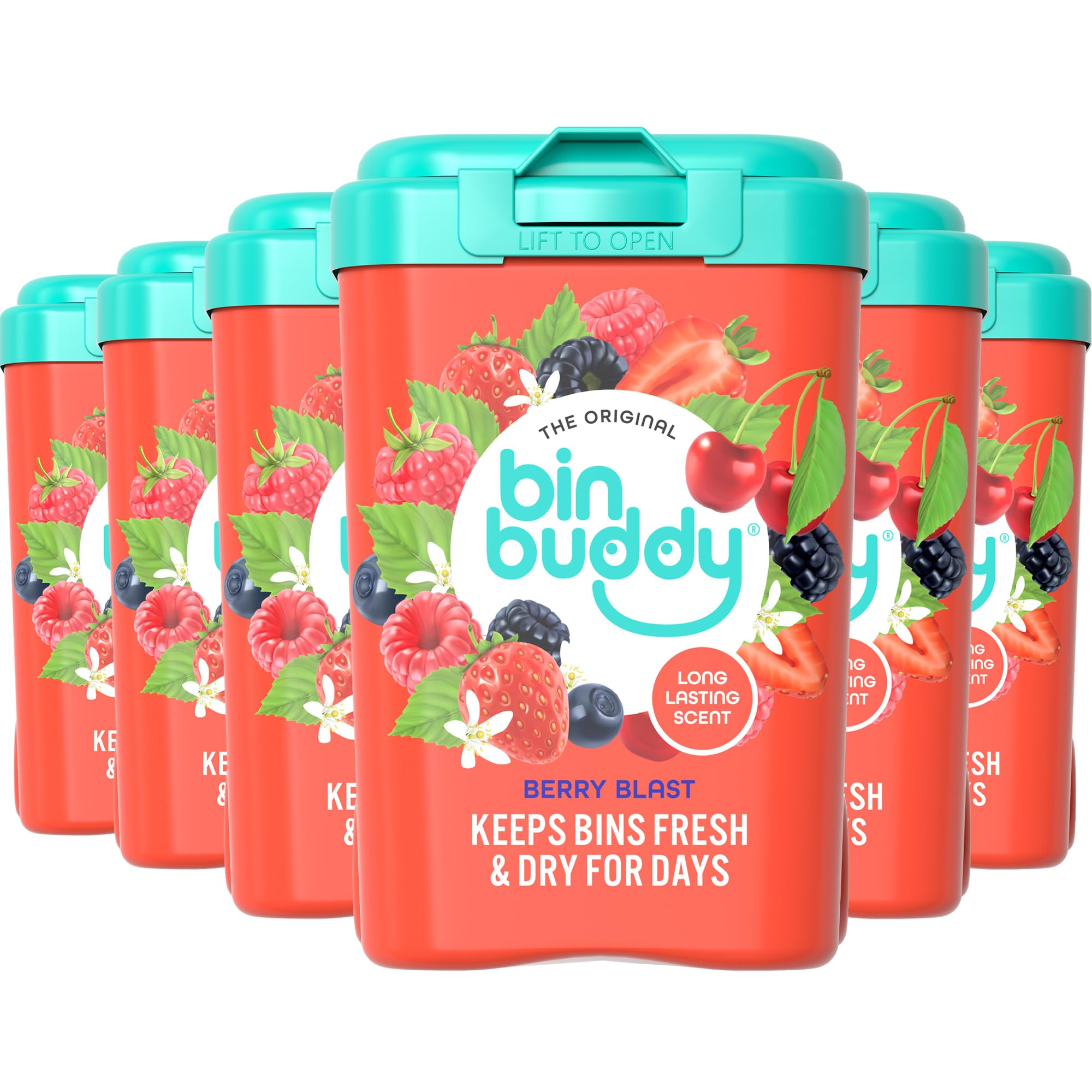 Sponsored Ad β Fresh Berry Blast, 450g, Pack of 6, Bin Freshener Deodoriser Powder, Leaves Your Bin Smelling Great, Suitable for Indoor and Outdoor Bins