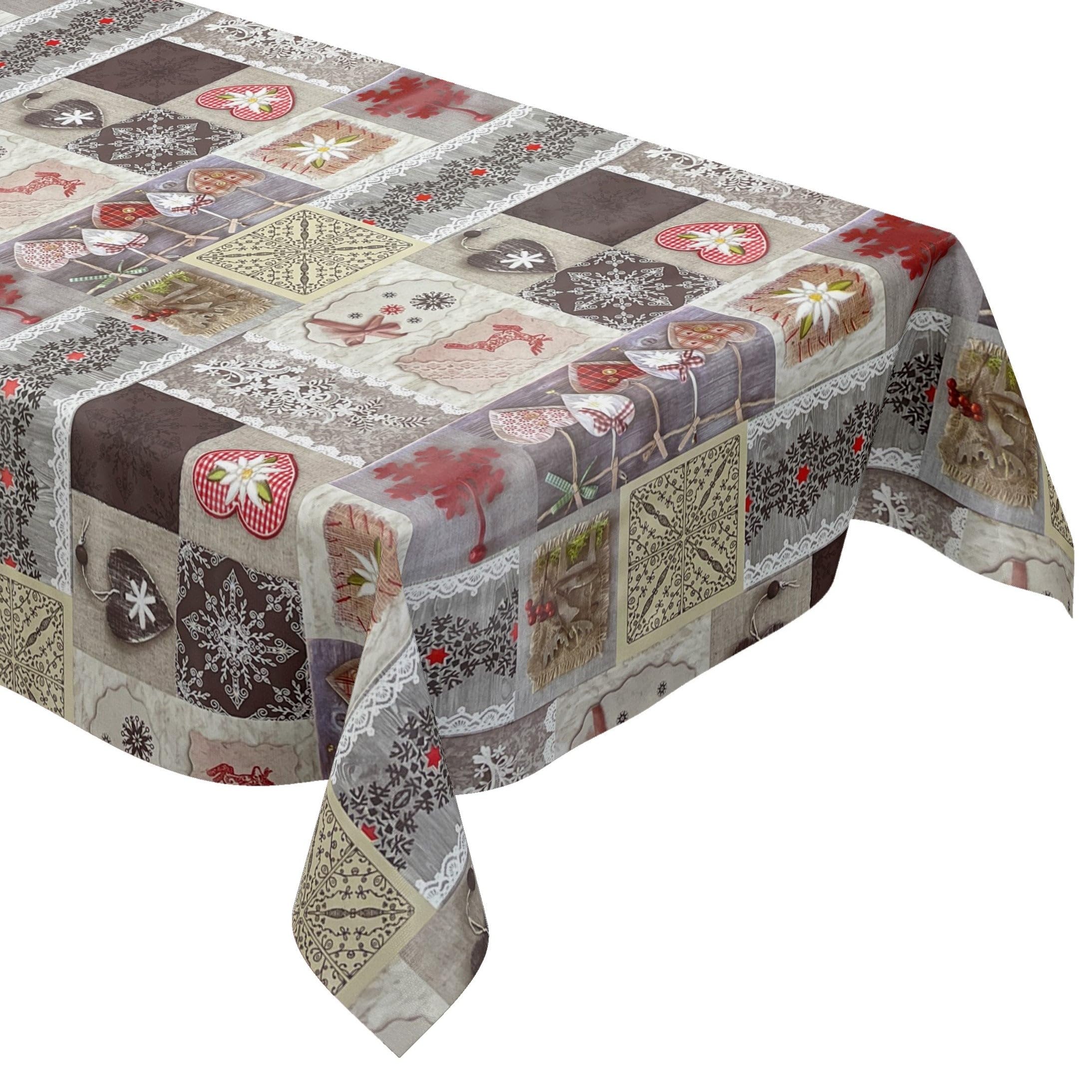 KEVKUS Nappe En Toile Cirée Ovale - 160 Cm De Large - P8097-1